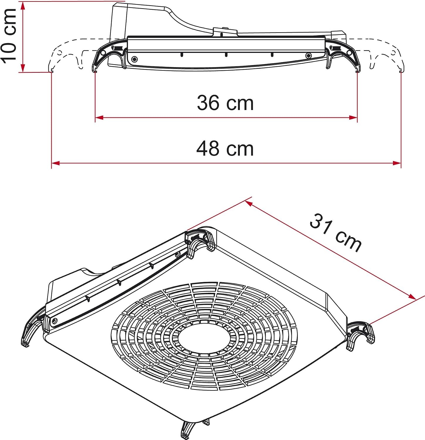 Fiamma Turbo Kit Ventilator 12V - Ivoor - Dakluikventilator
