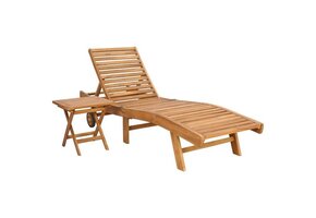 VidaXL Ligstoel 2 st Massief Teakhout Bruin - 35% Korting