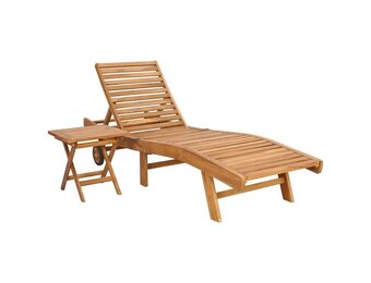 VidaXL Ligstoel 2 st Massief Teakhout Bruin - 35% Korting