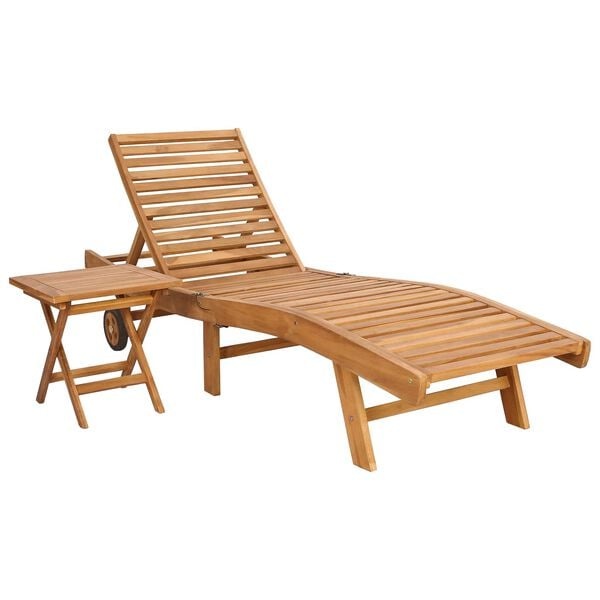 VidaXL Ligstoel 2 st Massief Teakhout Bruin - 35% Korting