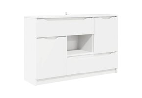 Dressoir Wit 100x30x65cm Bewerkt Hout | 43% Korting