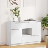 Dressoir Wit 100x30x65,6 cm Bewerkt Hout - 34% Korting!