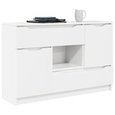 Dressoir Wit 100x30x65,6 cm Bewerkt Hout - 34% Korting!
