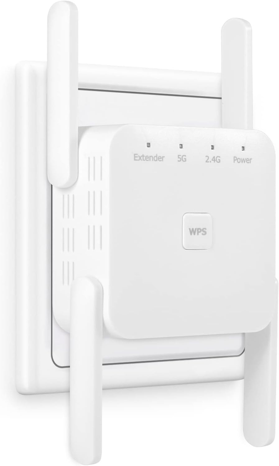 Wifi-versterker, 1200 Mbit/s, 5 G en 2,4 G ultraxtender dual-band wifi-repeater met LAN-verbinding, WPS, compatibel met 99% standaard wifi-router, dekt tot 9200 vierkante meter en 35 meter af