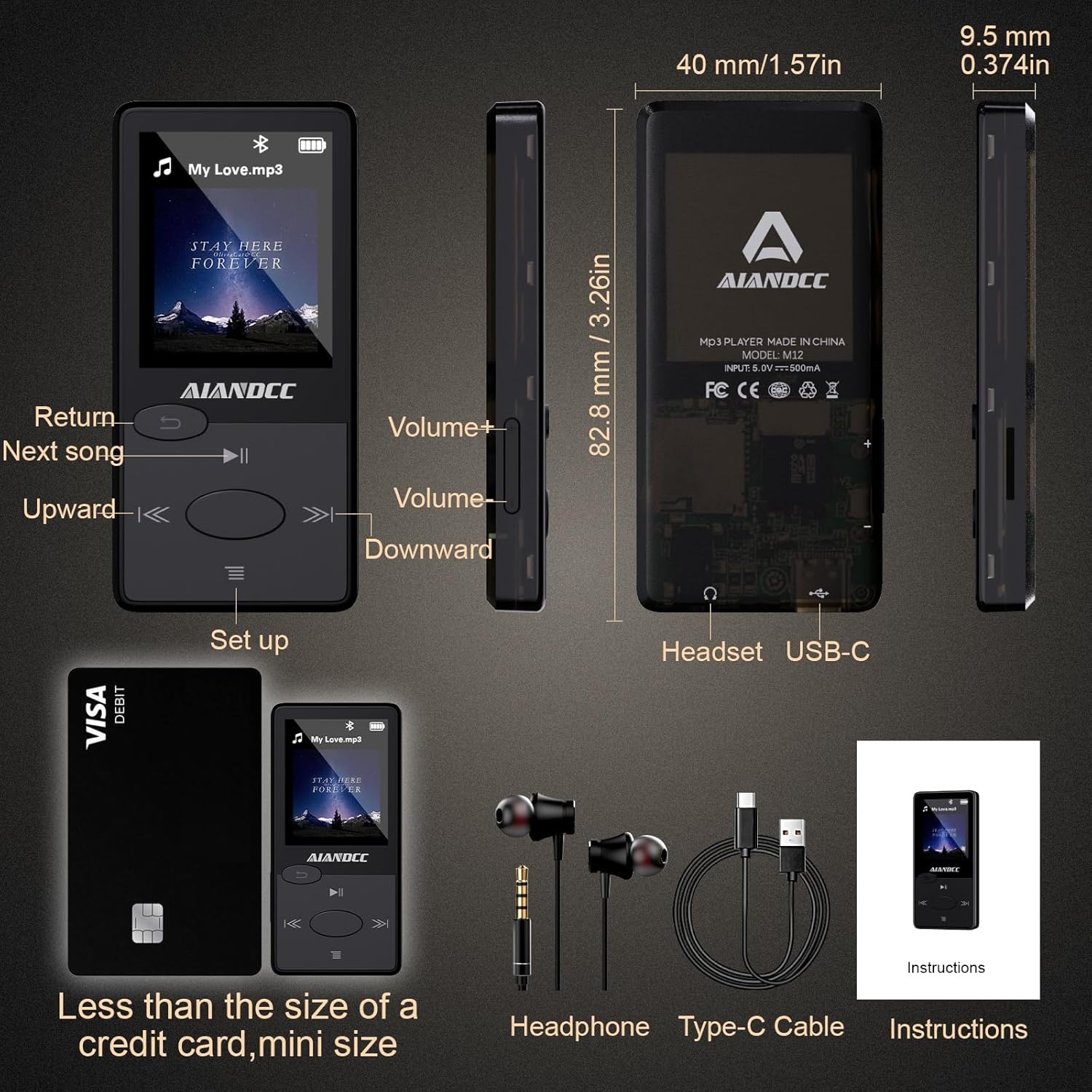 MP3-speler 32GB Hifi Bluetooth 5.3 FM-radio - 32% Korting!