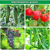Klimnet, komkommers, 5 x 1,8 m, klimhulp, komkommers met 50 kabelbinders, klimplanten, ranknet, tomaten, bloemen en andere groenteplanten