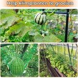 Klimnet, komkommers, 5 x 1,8 m, klimhulp, komkommers met 50 kabelbinders, klimplanten, ranknet, tomaten, bloemen en andere groenteplanten