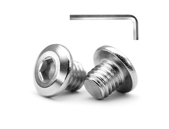 MINHER 10 sets M5 x 8mm schroeven, platte kopschroeven, A2 V2A roestvrijstalen platte kop-inbusschroeven voor meubels (met inbussleutel) - Maat M5 x 8mm