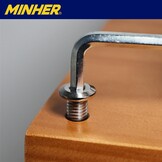 MINHER 10 sets M5 x 8mm schroeven, platte kopschroeven, A2 V2A roestvrijstalen platte kop-inbusschroeven voor meubels (met inbussleutel) - Maat M5 x 8mm