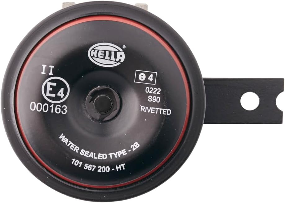 Claxon S90 12V 113dB(A) Rood/Zwart - Geschikt voor Auto's, Bussen & Motoren - 37% Korting
