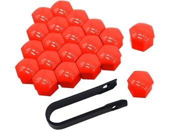 Wielmoerafdekkingen Rood 17mm Universeel (20 Stuks) - 42% Korting