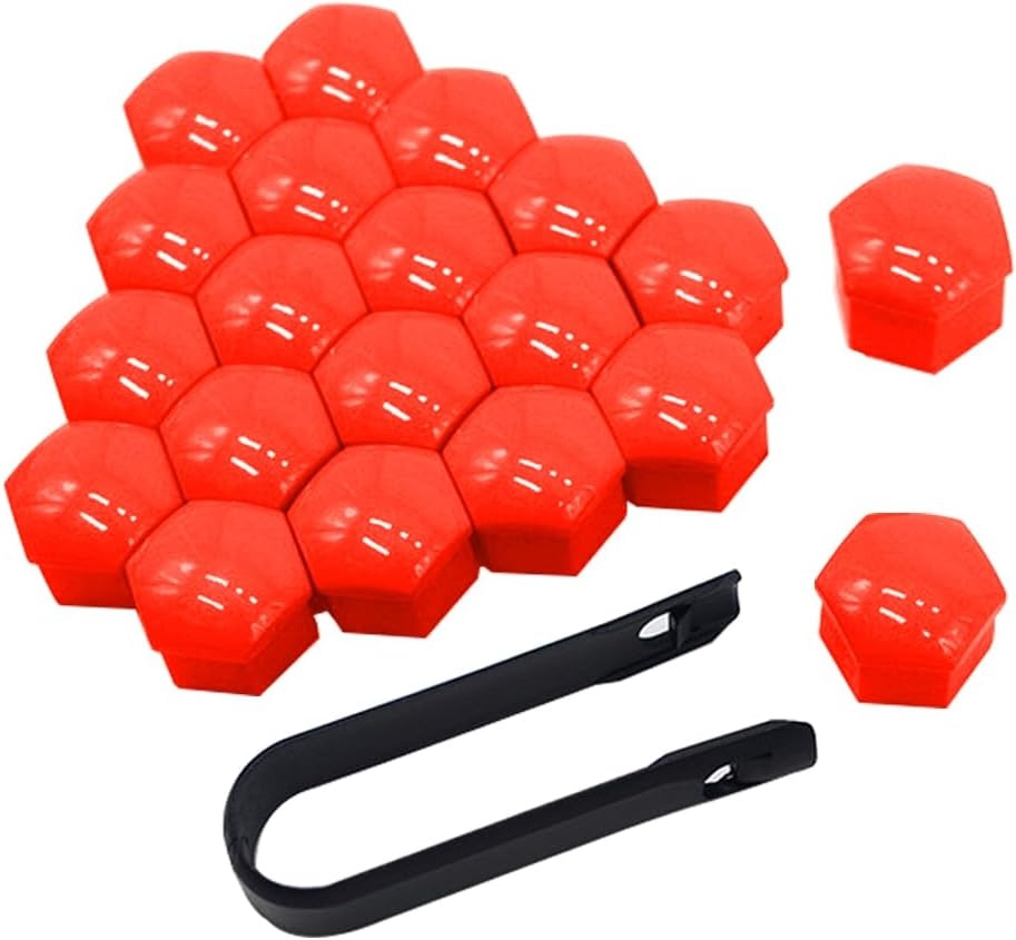 Wielmoerafdekkingen Rood 17mm Universeel (20 Stuks) - 42% Korting