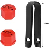 Wielmoerafdekkingen Rood 17mm Universeel (20 Stuks) - 42% Korting