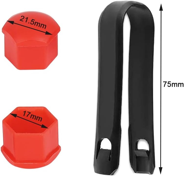 Wielmoerafdekkingen Rood 17mm Universeel (20 Stuks) - 42% Korting