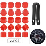 Wielmoerafdekkingen Rood 17mm Universeel (20 Stuks) - 42% Korting
