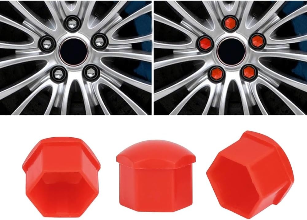 Wielmoerafdekkingen Rood 17mm Universeel (20 Stuks) - 42% Korting