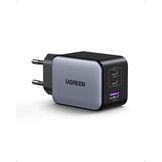 65W GaN Snellader, 3 Poorten, Zwart/Grijs, S - 32% Korting