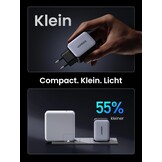65W GaN Snellader, 3 Poorten, Zwart/Grijs, S - 32% Korting