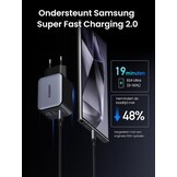 65W GaN Snellader, 3 Poorten, Zwart/Grijs, S - 32% Korting