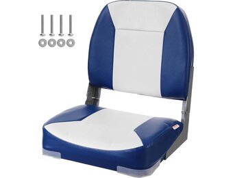 VEVOR Opvouwbare bootstoel, zitting voor boten met lage rugleuning, bekleding van schuim met hoge dichtheid, waterdichte bootstoel voor cruises in de motorboot, visboot, 48,5 x 41 x 48 cm