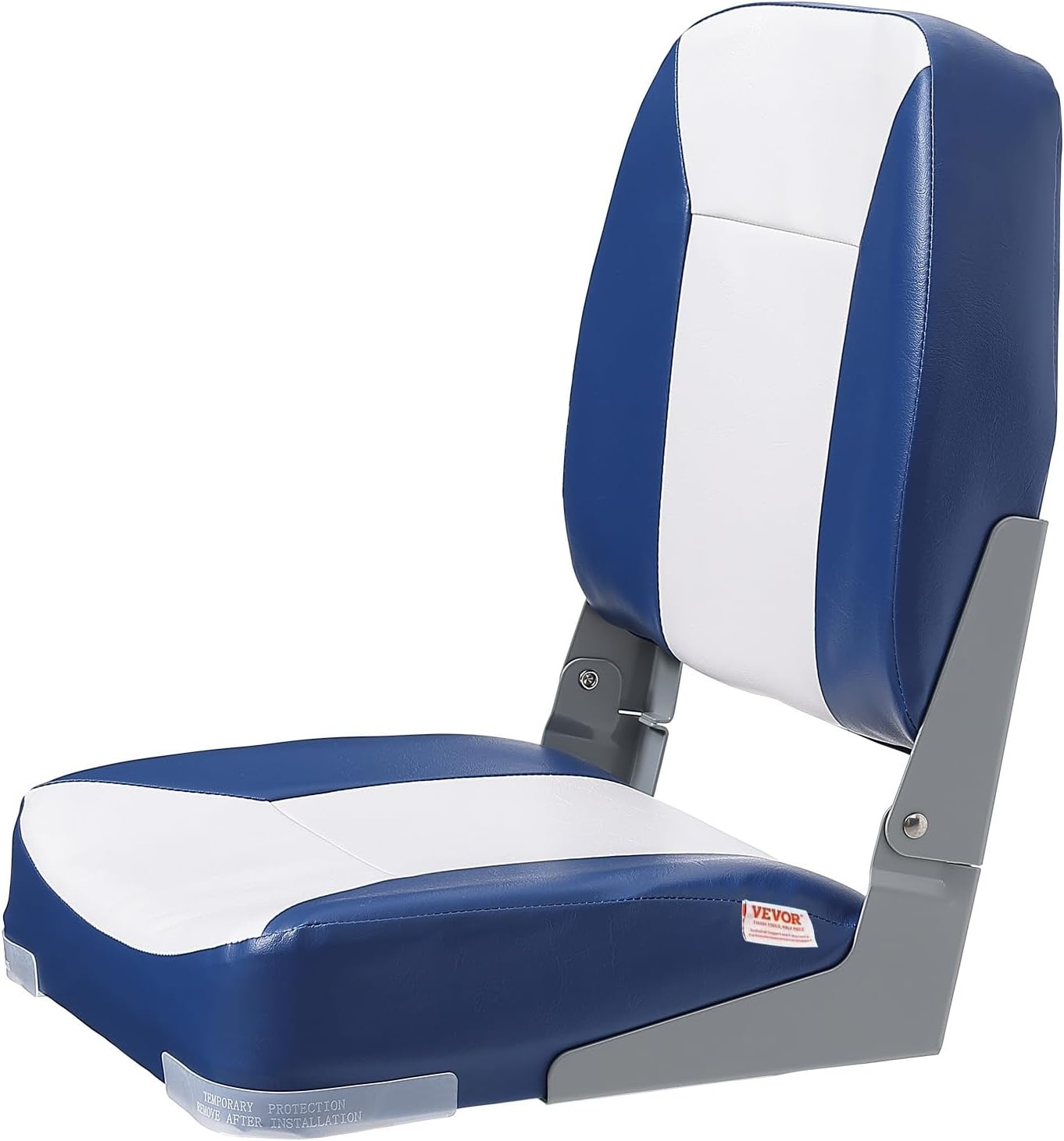 VEVOR Opvouwbare bootstoel, zitting voor boten met lage rugleuning, bekleding van schuim met hoge dichtheid, waterdichte bootstoel voor cruises in de motorboot, visboot, 48,5 x 41 x 48 cm