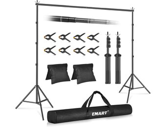 Verstelbare Fotostudio Achtergrondstandaard 3x3m - 34% Korting