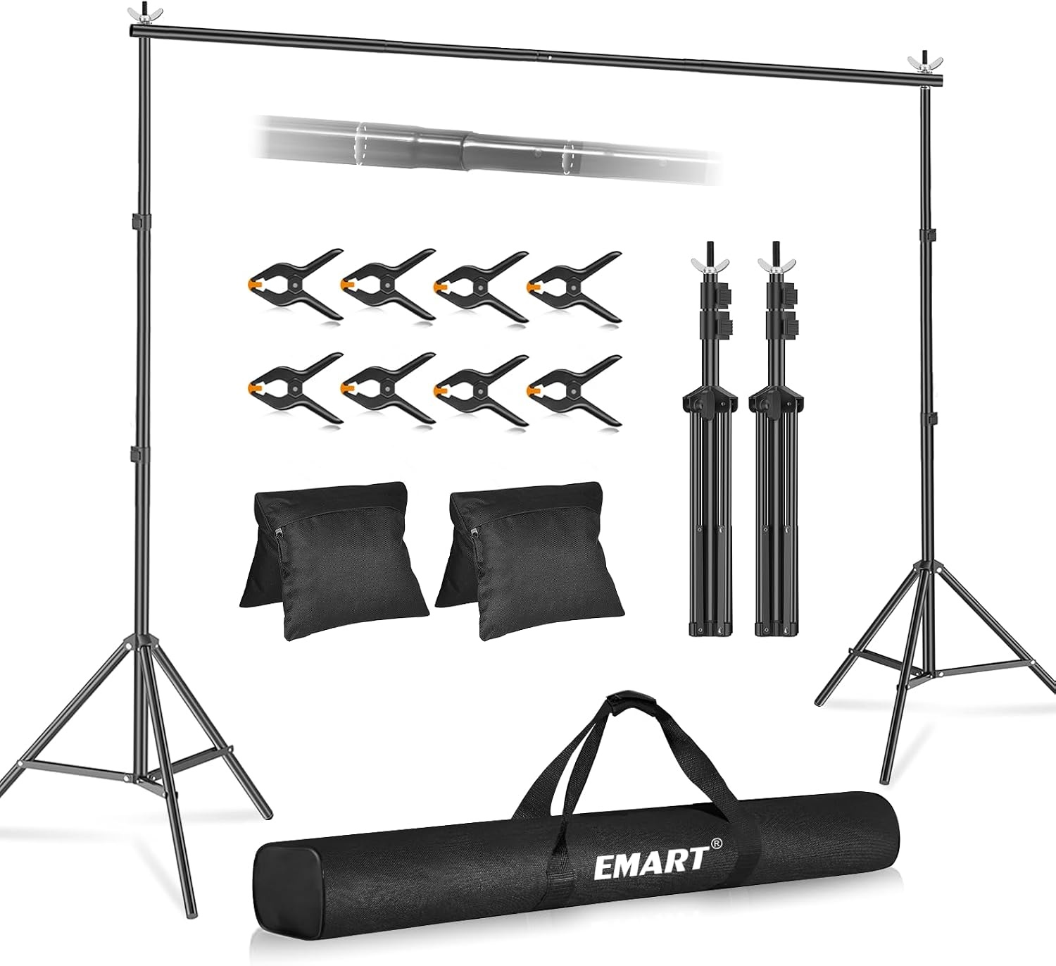 Verstelbare Fotostudio Achtergrondstandaard 3x3m - 34% Korting