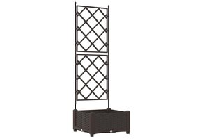 Tuinkast met Trellis Zwart - 120x40x143 cm - 40% Korting