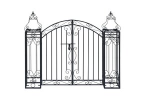 Smeedijzeren Tuinpoort 122x20,5x100 cm - 34% Korting