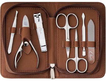 7-delige Manicure & Pedicure Set Roestvrij Staal | Incl. Etui & Glazen Vijl - 31% Korting