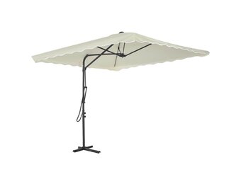vidaXL Parasol met stalen paal 250x250 cm zandkleurig