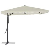 vidaXL Parasol met stalen paal 250x250 cm zandkleurig