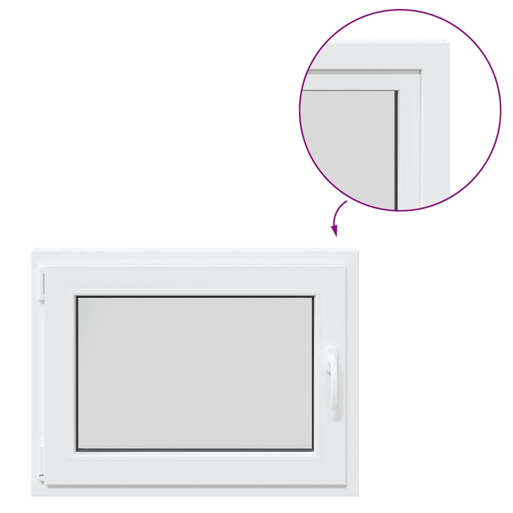 VidaXL Kelderraam Risor 80x50 cm Draai-Kiep Wit - 59% Korting