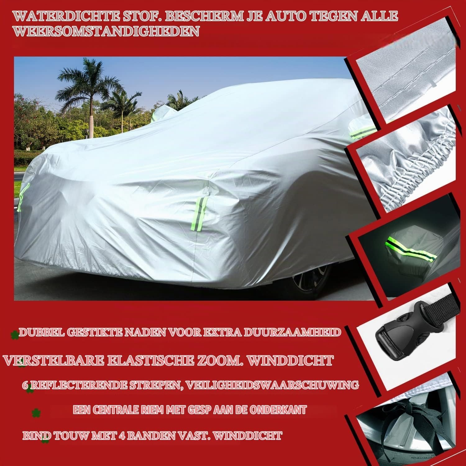 Auto Cover SUV Waterdichte Volledige auto Cover voor autos All Weather Stofdicht Winddicht Sneeuwdicht UV-bescherming Outdoor Indoor Volledige auto Cover Fit voor SUV Lengte (tot 485cm)