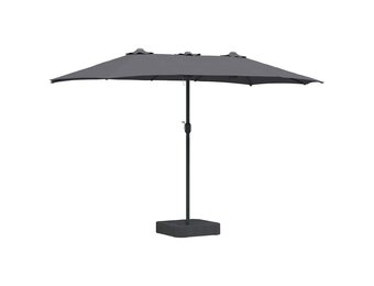vidaXL Tuinparasol 385 x 209 x 244 cm Polyester en staal Antraciet