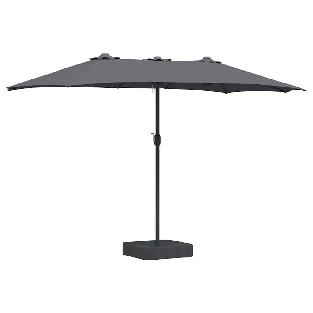vidaXL Tuinparasol 385 x 209 x 244 cm Polyester en staal Antraciet
