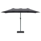 vidaXL Tuinparasol 385 x 209 x 244 cm Polyester en staal Antraciet