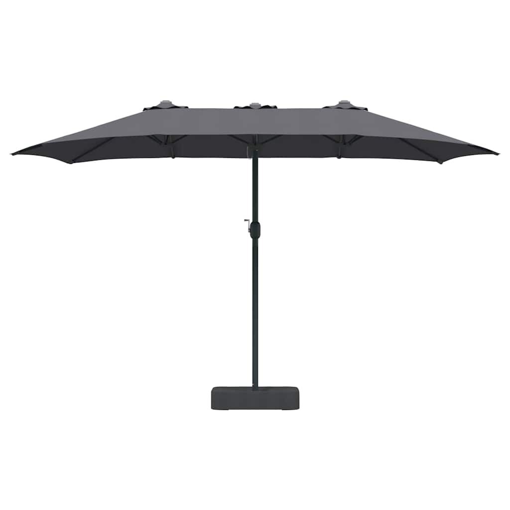 vidaXL Tuinparasol 385 x 209 x 244 cm Polyester en staal Antraciet