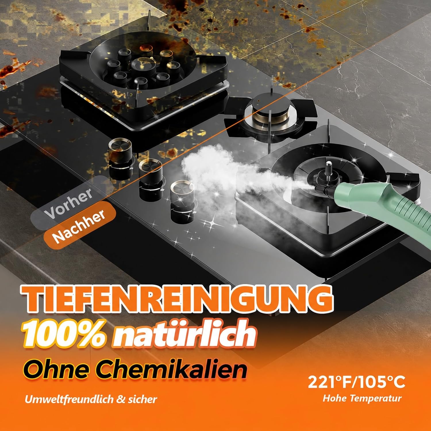 Handstoomreiniger Groen 2500W - 34% Korting!