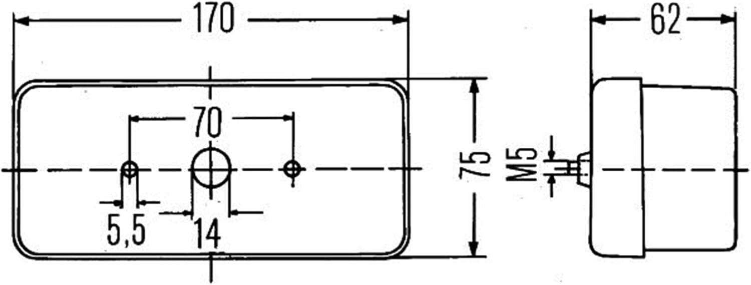 Achterlicht Links Halogeen voor John Deere (170x62x75 mm) - 33% Korting!