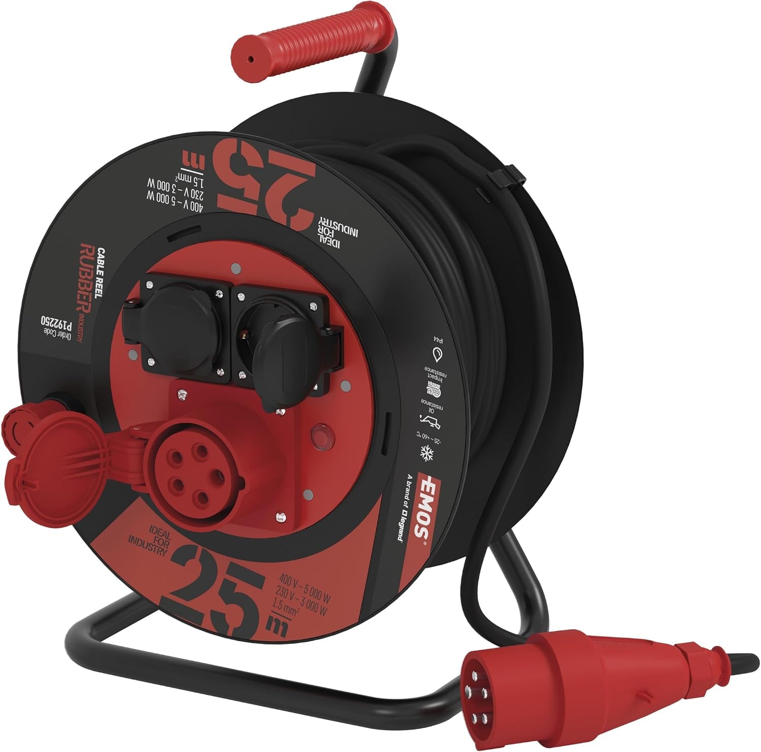 Waterdichte Kabelhaspel Buiten 25m - IP44 | 34% Korting