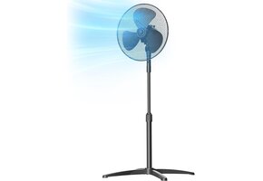 Vloerventilator 40 cm | 3 standen | Zwart | 32% Korting