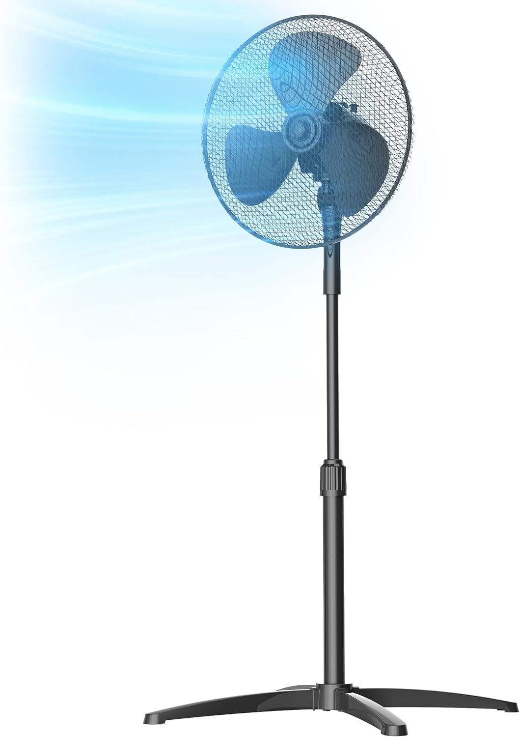 Vloerventilator 40 cm | 3 standen | Zwart | 32% Korting