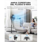 Vloerventilator 40 cm | 3 standen | Zwart | 32% Korting