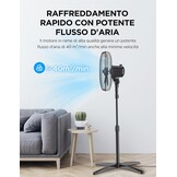 Vloerventilator 40 cm | 3 standen | Zwart | 32% Korting
