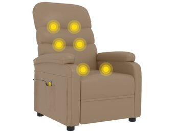 Comfortabele Massagestoel in Cappuccino Kunstleer - 59% Korting