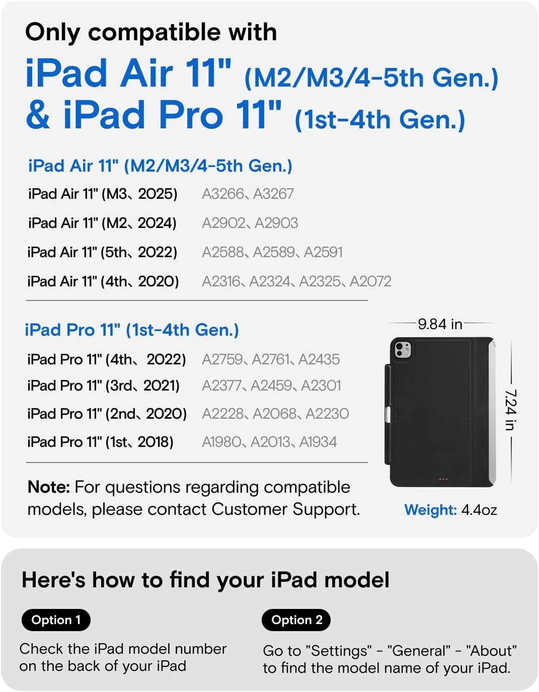 Tablethoes iPad Pro 11" & Air (M2/M3) - Magnetisch, Pennenhouder, Stand - Zwart - 33% Korting