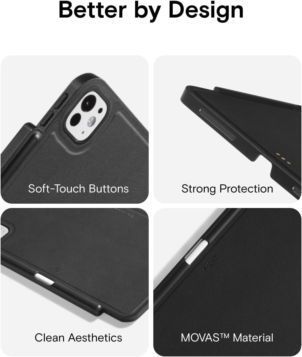 Tablethoes iPad Pro 11" & Air (M2/M3) - Magnetisch, Pennenhouder, Stand - Zwart - 33% Korting