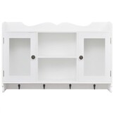 Wandschap voor boeken/DVD's MDF wit