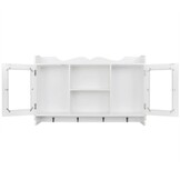 Wandschap voor boeken/DVD's MDF wit